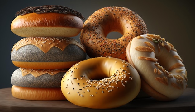 A Variety of Bagels Generative AI