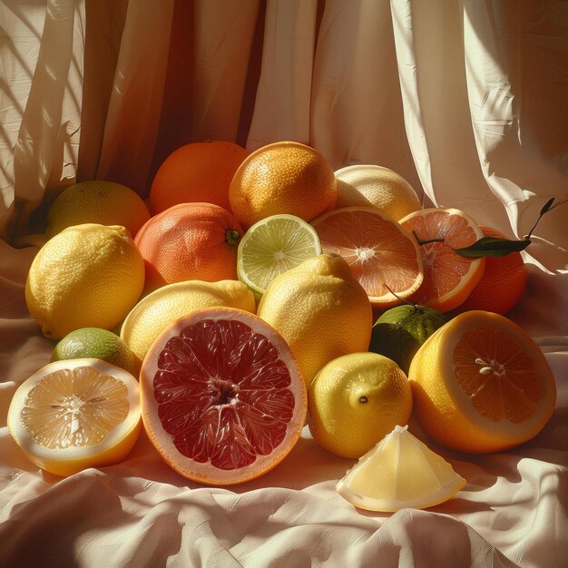 Photo variety of citrus fruits