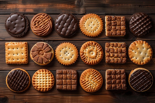 Variety of delicious biscuits