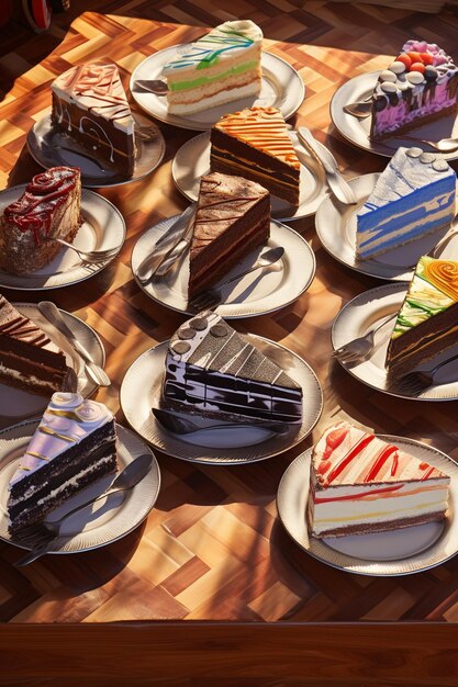 Photo a variety of desserts are on a table including one with one that saysthe word quot on it