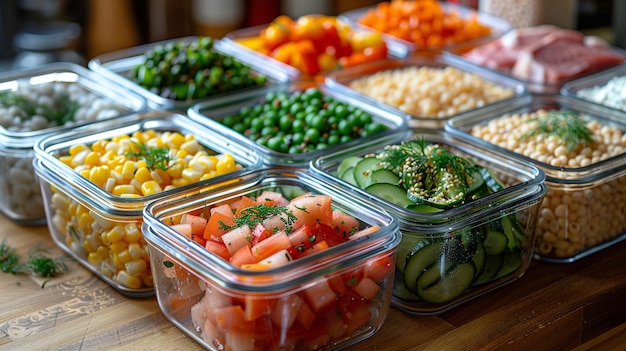 Photo a variety of food including corn corn corn and other vegetables