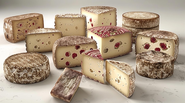 Variety of french cheese