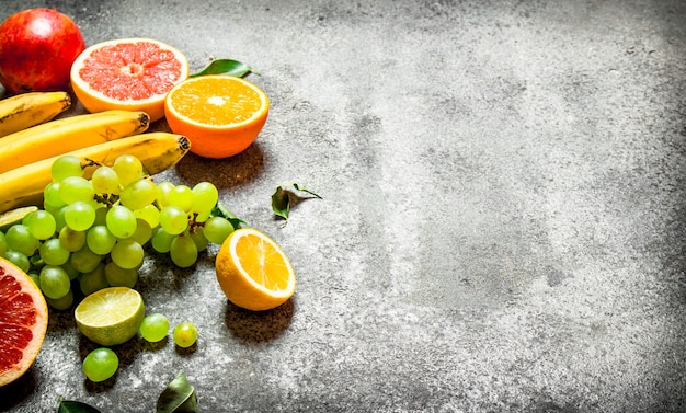 Variety of fresh fruits.