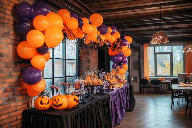 Variety of halloween party garlands