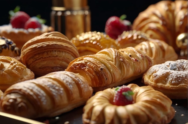 a variety of pastries