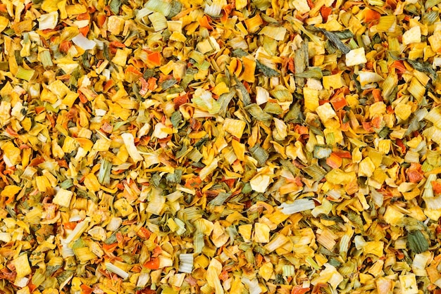 Variety of spices and herbs background