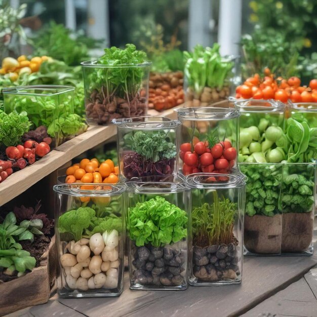 a variety of vegetables are displayed on a table