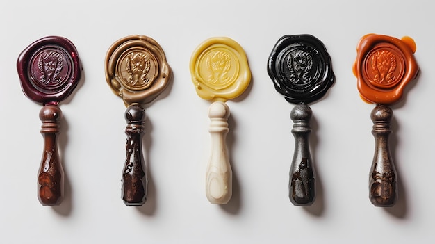 Photo variety of wax seals classic and elegant embossed designs