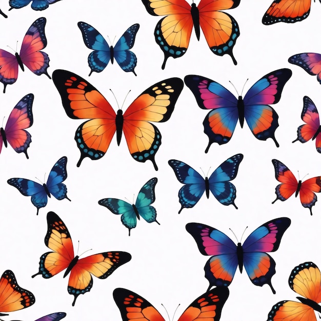 Various colorful butterflies wallpaper