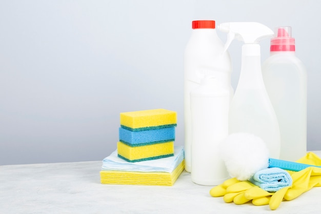 Various detergents and cleaning products