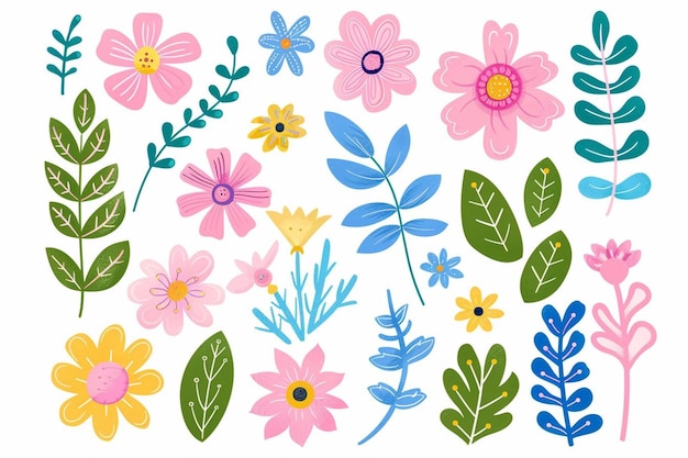 Various different floral designs