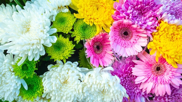 Various flowers flower bouquets a bunch of colorful fresh flowers background