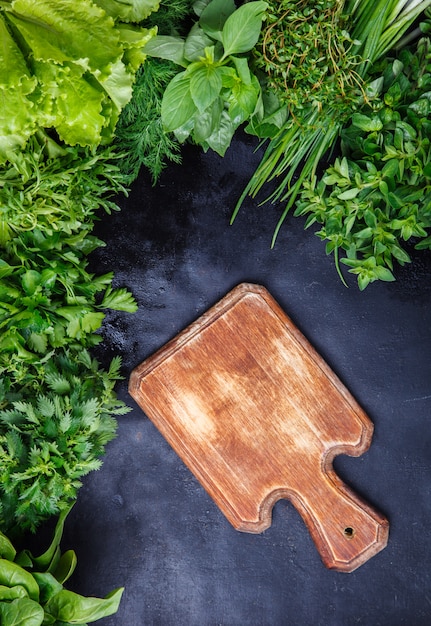 Various fresh herbs 