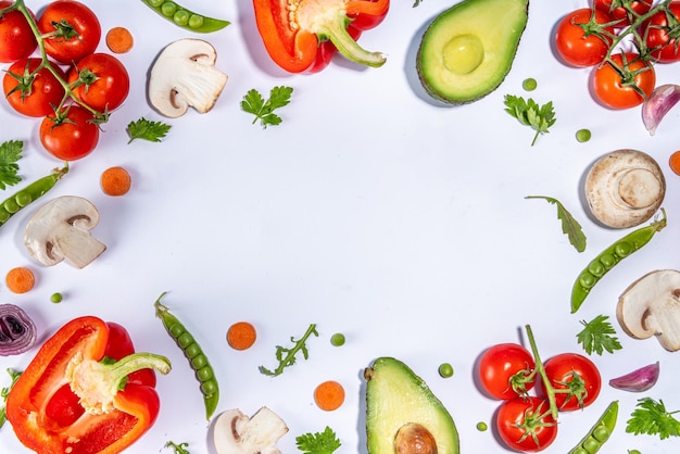 Various fresh vegetables pattern