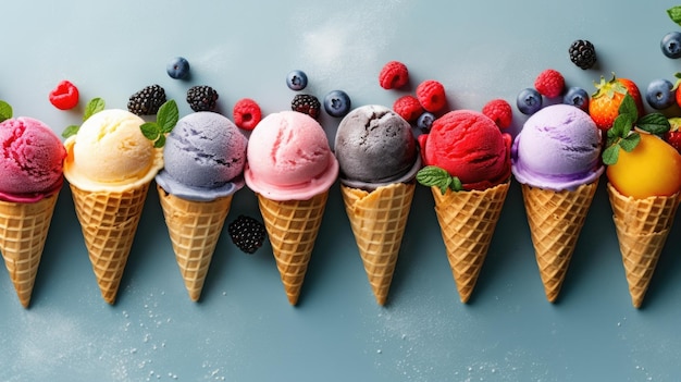 Various of ice cream Illustration AI GenerativexA