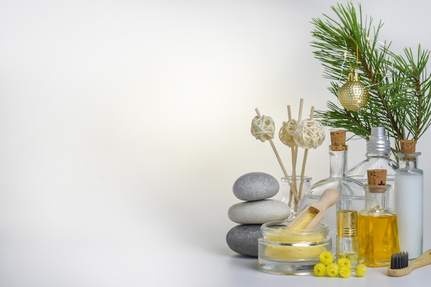 Various items for Spa treatments and massages