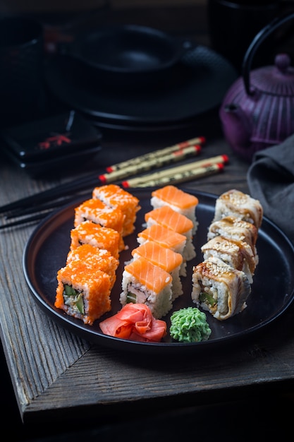 Various kinds of sushi