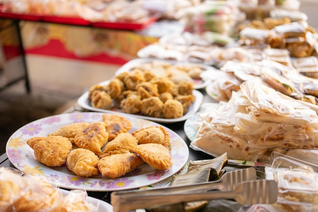 Various kinds of traditional indonesian street food