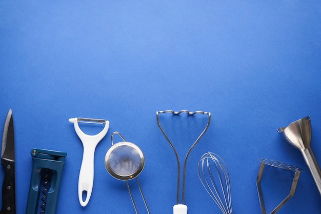 Various kitchen utensils on the table