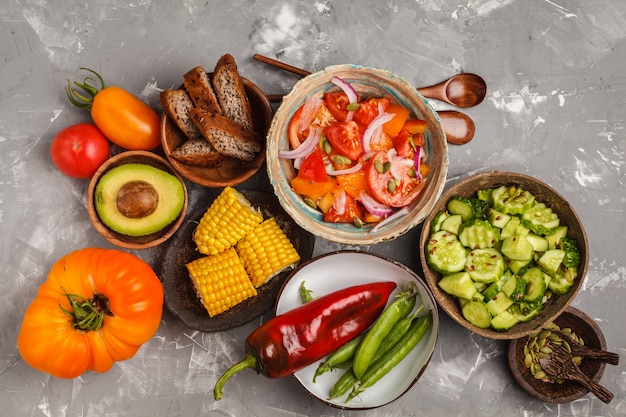 Various salads 