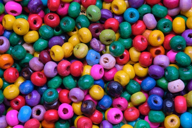 Various sewing Colorful wooden beads