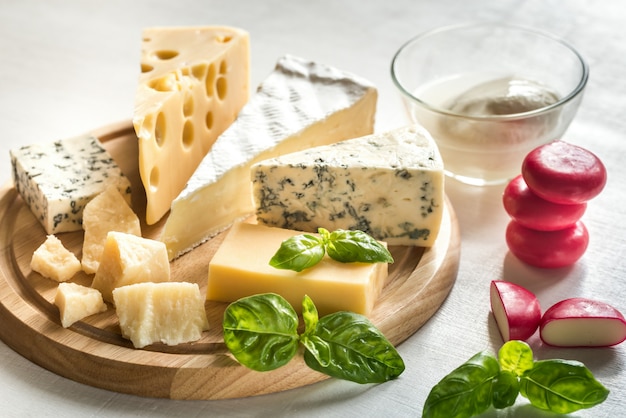 Various types of cheese