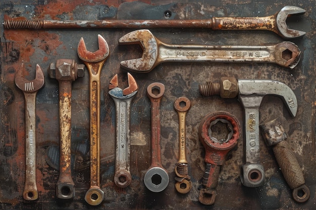 Various wrenches pipe cutters and a plunge sitting on a table Tools of the trade wrenches pipe cutters and plunger