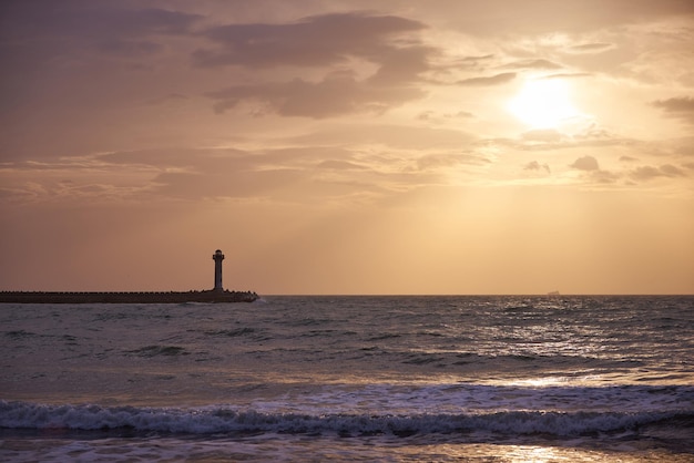 Varna Lighthouse Morning Beautiful Clouds