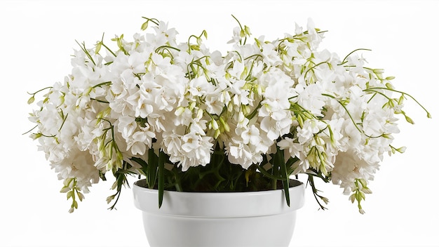 a vase of flowers with a white background and a white background