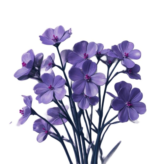 a vase of purple flowers with the word  the  on it