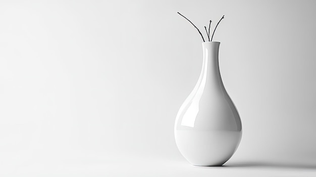 Photo vase on the white background