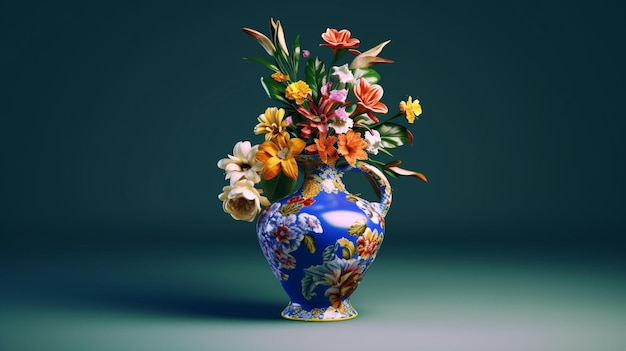 vase with flowers HD 8K wallpaper Stock Photographic Image