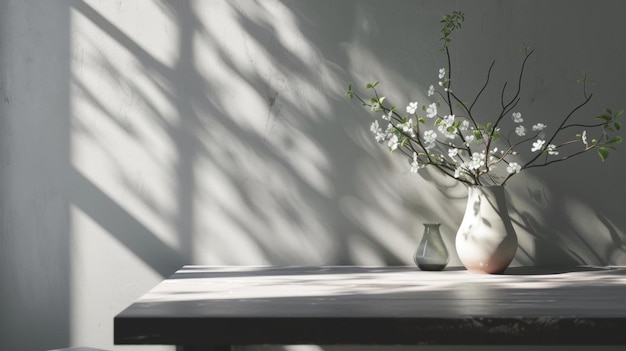 a vase with flowers in it and a book on a table