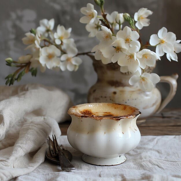 a vase with flowers in it and a vase with the word  spring  on it