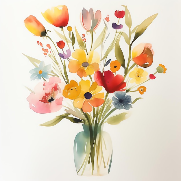 a vase with flowers and the words  spring  on it