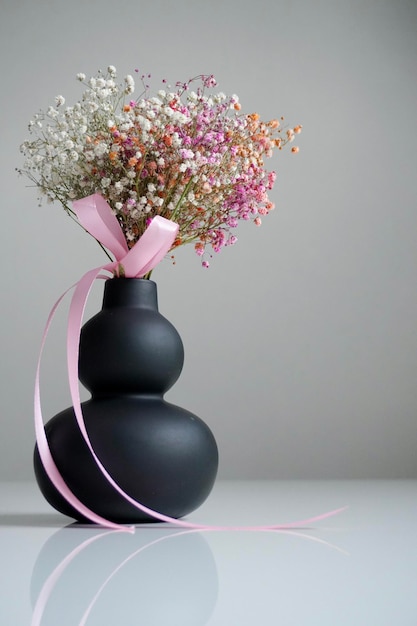 vase with still flowers