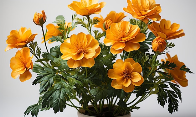 Vase With Yellow Flowers on Table