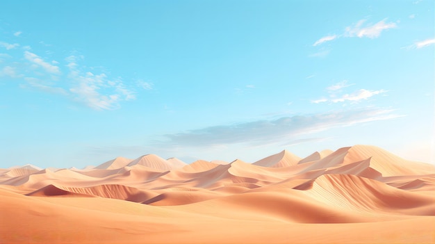 Vast desert landscape with clear sky