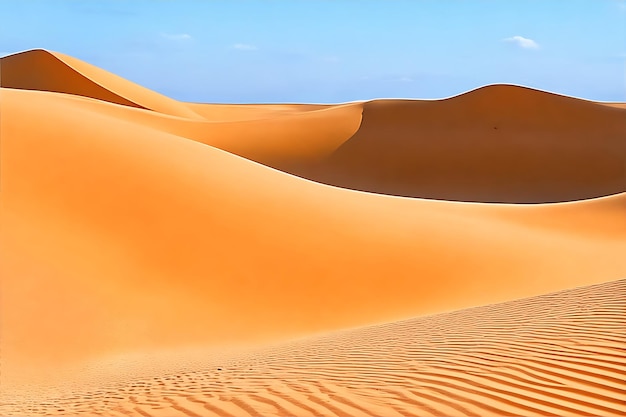 A vast desert with towering sand dunes stretching as far as the eye can see generative by Ai