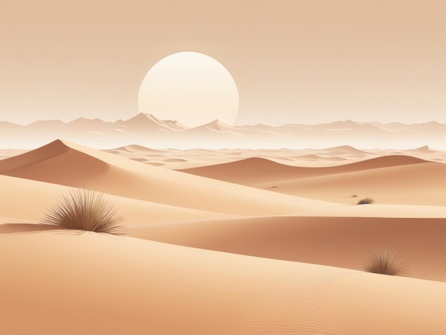 The vastness and emptiness of a desert landscape