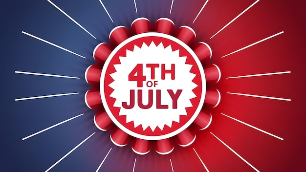 Vector 4th of july independence day poster banner background template with usa flag