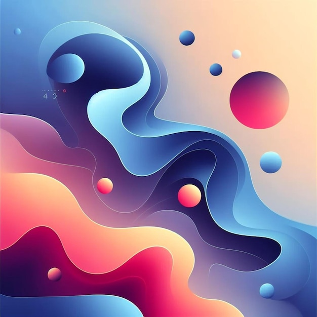 vector abstract gradient background with fluid shapes