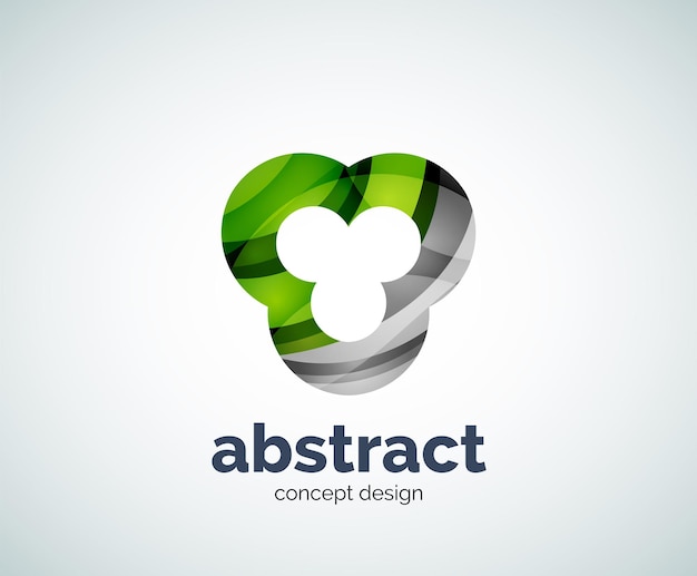 Vector abstruse shape logo template