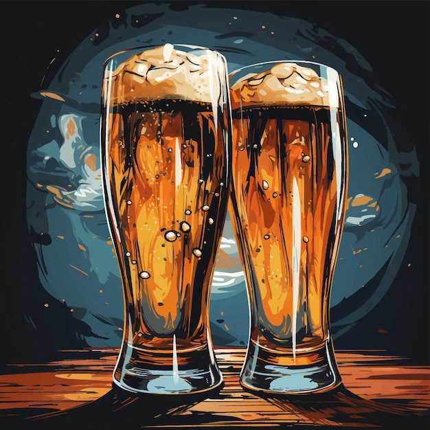 Vector art about drinks beer wine beverage