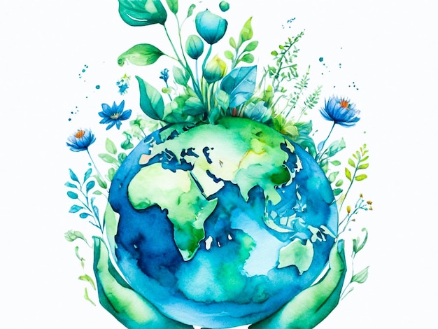 Photo vector art allegory for world earth day inspiring a global movement towards environmental renewal