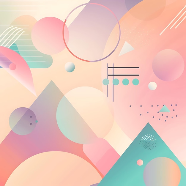 A vector art background featuring a smooth gradient blend of pastel colors with abstract