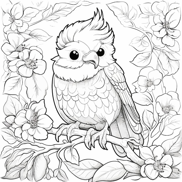 Vector art coloring book coloring page for kids