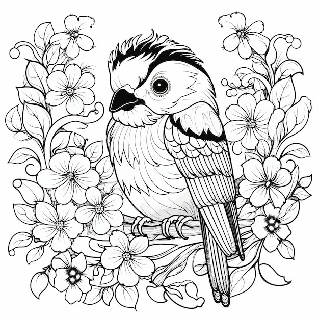 Vector art coloring book coloring page for kids