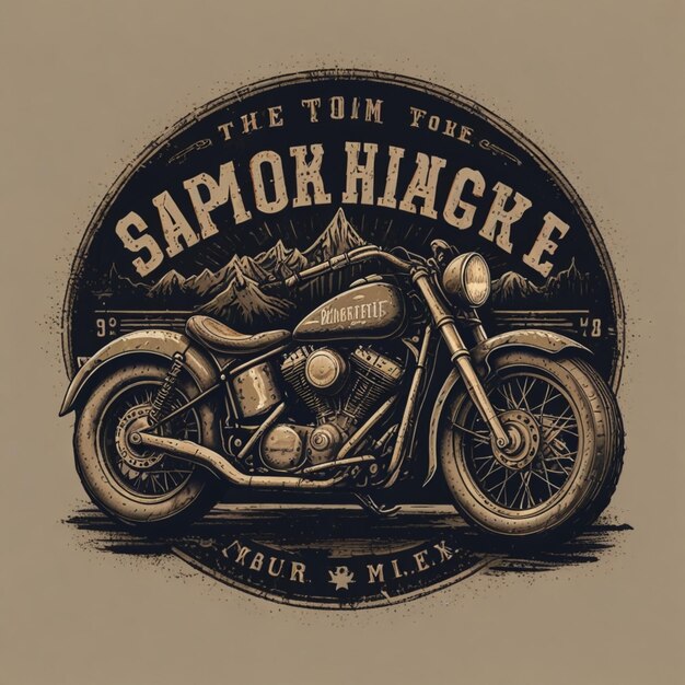 Photo vector art united states road vibes vintage motors slogan for vintage motorcycle t shirt design