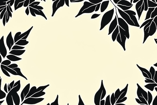 Photo vector background with leaf silhouettes